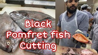 black pomfret fish cutting | fish cutting | pomfret fish | good testi fish | how to fish cutting