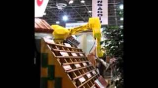 Fanuc robot's presentation at Construma international fair (Budapest 2011, april)