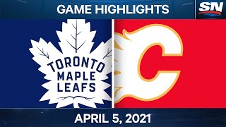 NHL Game Highlights | Maple Leafs vs. Flames – Apr. 5, 2021