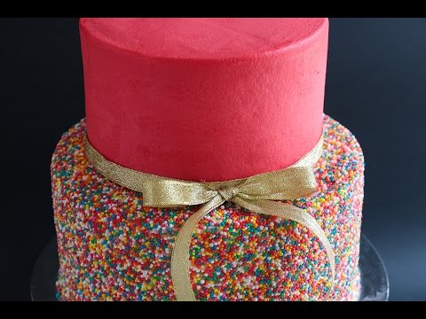 Easy 2 Tier Sprinkles Cake Tutorial- Rosie's Dessert Spot Easy 2 Tier Sprinkles Cake Tutorial- Rosie's Dessert Spot