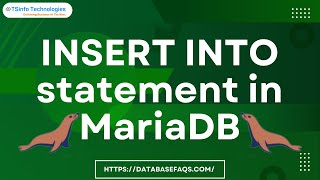 INSERT INTO statement in MariaDB | MariaDB Insert Into with Examples