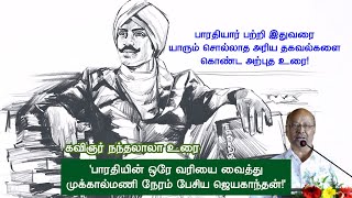 'பாரதியின் ஒரே வரியை வைத்து முக்கால்மணி நேரம் பேசிய ஜெயகாந்தன்!' - கவிஞர் நந்தலாலா உரை | Music Drops