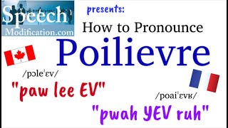 How to Pronounce Pierre Poilievre