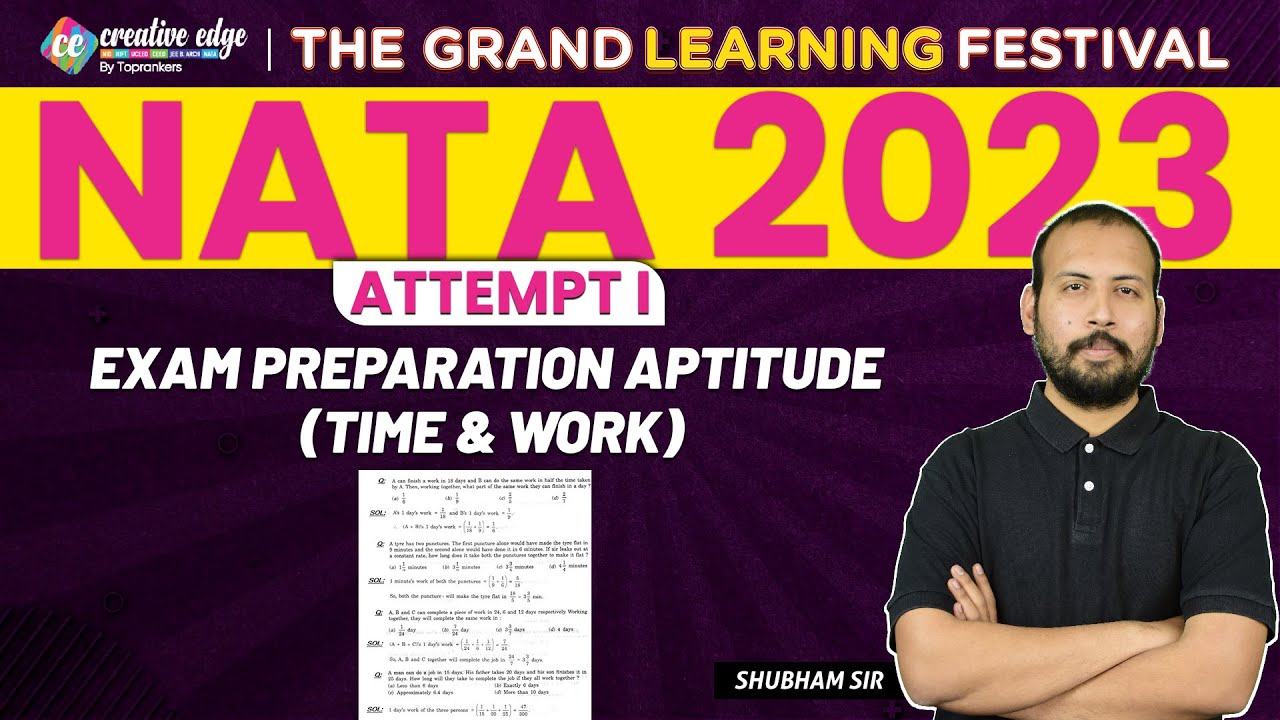 NATA 2023 Exam Preparation | Aptitude (Time & Work) Preparation For ...