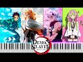 Demon Slayer: Kimetsu no Yaiba All Endings 1-4 on Piano [FREE MIDI]