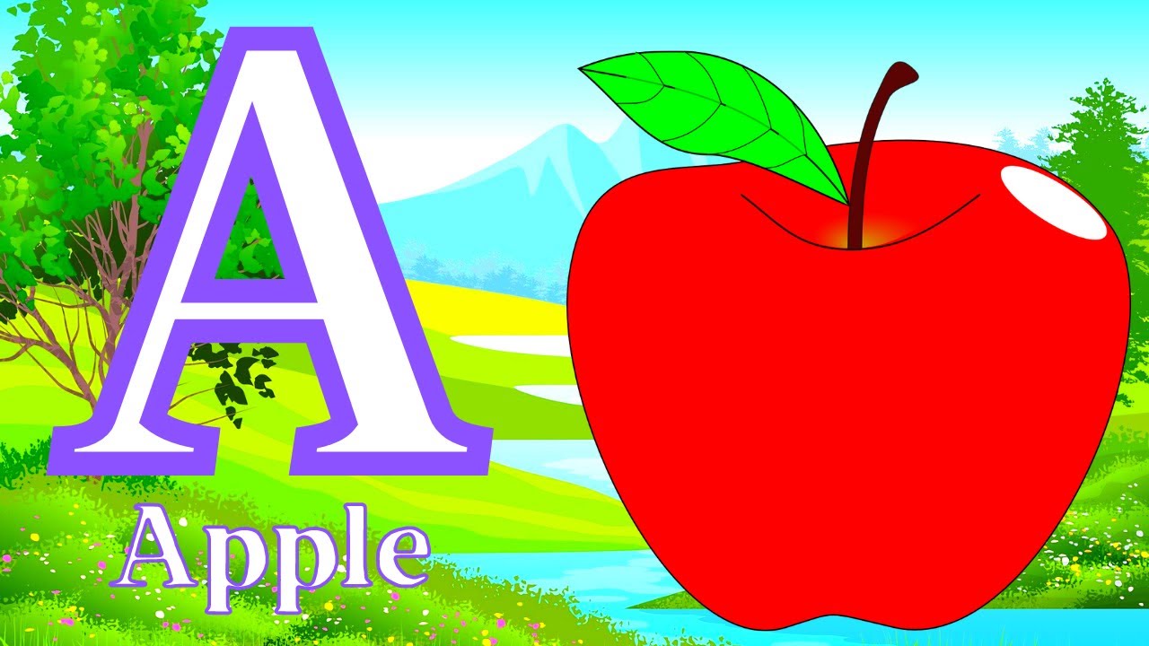 Phonics Song With Two Words - A For Apple B For Ball - English Class ...