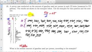 Stem and Leaf Plots (University Intro to Stats 3 1 13)