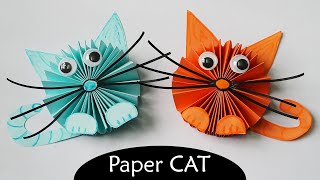 Amazing DIY Paper CAT | Moving Paper Toys | DIY School Crafts