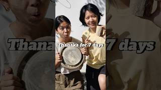 We applied Thanaka every night for 7 days #thanaka #burmese #skincare #skincareroutine #challenge