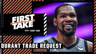 First Take reacts to Kevin Durant requesting a trade from the Nets 🍿