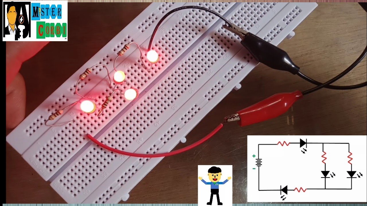 SERIES, PARALLEL, COMBINATION OF SERIES-PARALLEL CIRCUIT ON BREADBOARD ...