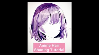 Anime Hair Shading Tutorial #Shorts