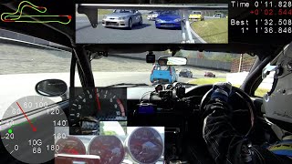 2022秋 K-CARミーティングSBSS決勝 in セントラルサーキット　カプチーノ車載 ブースト排気温空燃比計タコメーター合成　ダイハツ軽NA最速ミラを追っかける