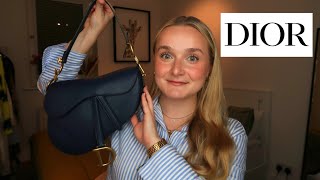 DIOR DEEP OCEAN BLUE SADDLE BAG | CRUISE 2025 COLLECTION | ADJUSTABLE STRAP | UNBOXING & REVIEW