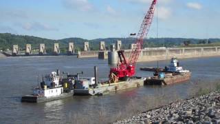 River dredging on the Ohio River.