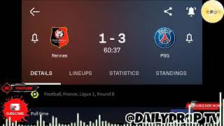 But de Randal Kolo Muani, Rennes vs PSG continues Ligue 1