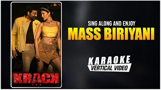 Mass Biriyani - Karaoke With Lyrics | Krack | Raviteja,Shruti Haasan | Gopichand Malineni | Thaman S
