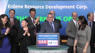 Erdene Resource Development Corp. (TSX:ERD) opens Toronto Stock Exchange, December 14, 2015