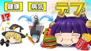 【ゆっくり実況】ゆっくり達、デブになる！？絶対に食べてはいけないハンバーガーを食べてしまった結果がヤバすぎる…！！【たくっち】【バカゲー】