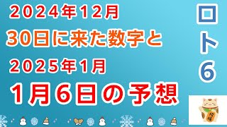 2025年1月6日の予想