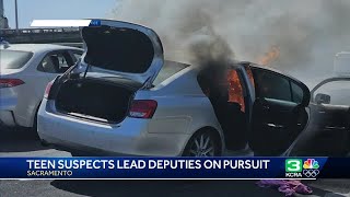 Sacramento County pursuit ends in fiery crash