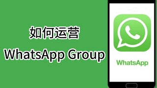 如何运营WhatsApp Group#whatsapp营销#WhatsApp可以创建多少个群组#WhatsApp怎么拉群