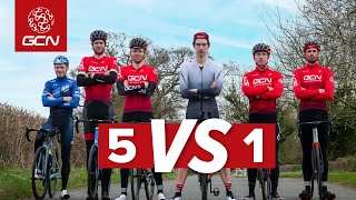 5 Vs 1 | How Many Roadies Does It Take To Beat A Time Trial Bike? This Is Getting Ridiculous...