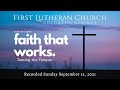 Sermons from First Lutheran - September 12, 2021, Pastor Travis Norton