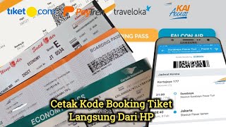 Cara Cetak Tiket Langsung Dari HP