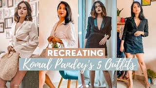 Recreating Komal Pandey's 5 Outfits | Akanksha Dubey