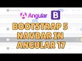 How to use Bootstrap 5 navbar in Angular 17?