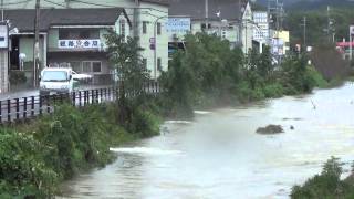 30秒の心象風景3971・濁流に飲まれる～増水した市川～