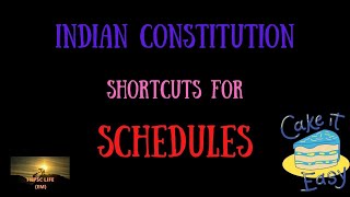 Indian Constitution Shortcuts for Schedules