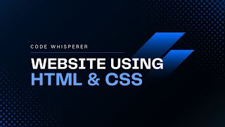 How to create website using HTML and CSS - Pure HTML CSS Website Project Part 1