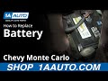 How To Replace Dead Battery 00-07 Chevy Monte Carlo