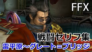 【FF10】戦闘時のセリフ ボイス集5「雷平原・マカラーニャ・ビーカネル・グレート＝ブリッジ」FINAL FANTASY X HD Remaster, Battle Voice