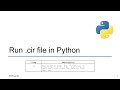 Use Python to run .cir file in LTspice simulation