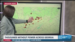 Power outages spread across the region