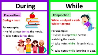 DURING vs WHILE 🤔 | What's the difference? | Learn with examples