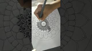 How To Draw Beautiful Mandala Art||मंडला कला कैसे बनाएं||#short Yasi craft \u0026 Gardening