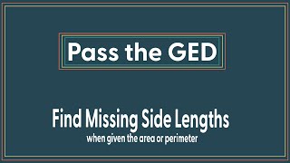 Find Missing Side Lengths on the Math GED