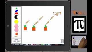 PiPad Mathematics: BrainingCamp Pattern Blocks iPad app on algebra Patterns