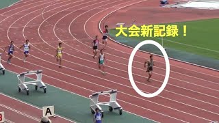 2019山口県中学新人陸上　男子200m決勝