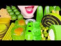 ASMR Green Dessert, Cake, Drink Shooter 녹차 말차 디저트 케이크 주사기 먹방 Mukbang, Eating