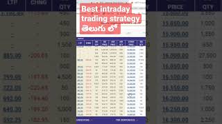 best intraday trading strategy in Telugu