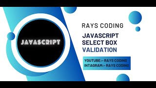 Select Box Validation In JavaScript || Select Option Validation In JavaScript