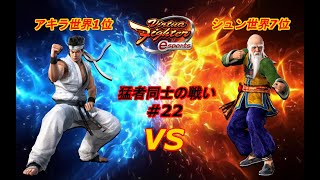 【VFes.VF5us】アキラ世界1位vs舜世界7位対戦動画！古参プレイヤーにはこの組み合わせたまらないな・・・【猛者同士の戦い#22】