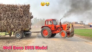 Well Done Belarus MTZ 1991 Model Tractor Power Show Pulled out Sugarcane Trailer