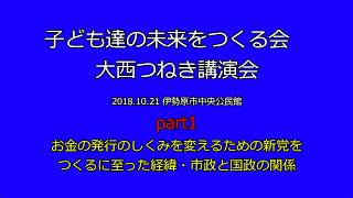 子ども達の未来をつくる会　大西つねき講演会その１