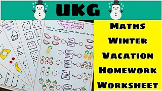 UKG Maths Winter ☃️ Vacation homework Worksheet | UKG Maths Worksheet @TheKidsBoat